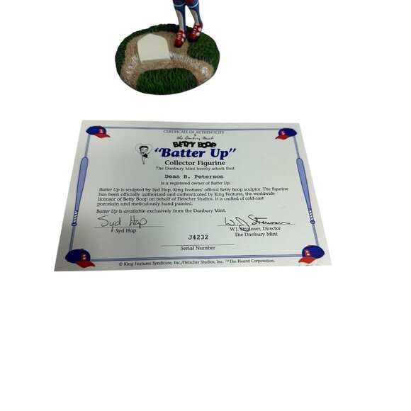 new BETTY BOOP collector figurine danbury mint BATTER UP - Picture 2 of 5